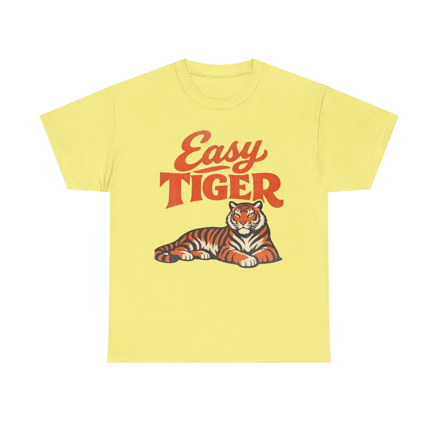 Easy Tiger 80's Retro Nostalgia Funny Graphic T Shirt Regular Men's Heavy Cotton Tee