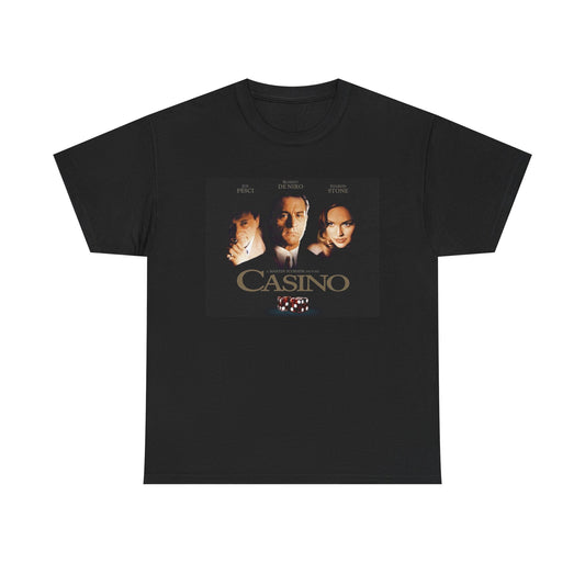 Casino Movie Poster Tshirt Las Vegas Retro Deniro Mobster Unisex Heavy Cotton 1