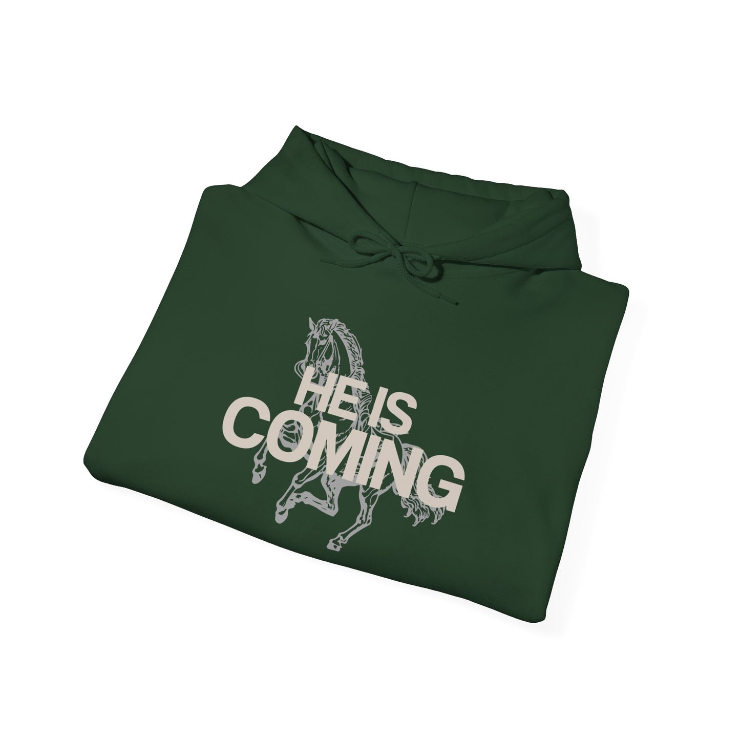 He Is Coming Jesus Graphic Hoodie Unisex Heavy Blend™ Hooded Sweatshirt