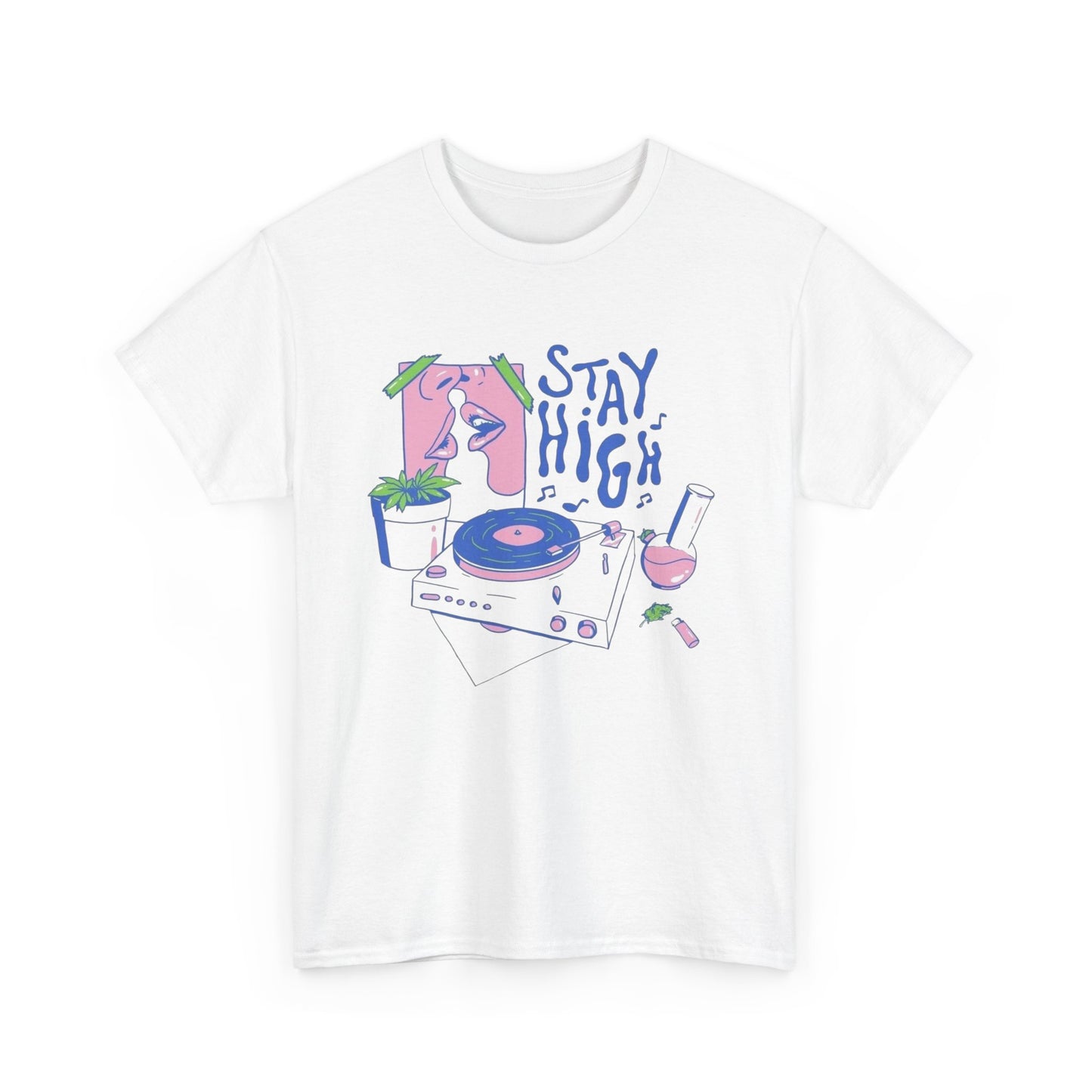 Stay High Vintage Graphic T Shirt ADULT NEW Heavy Cotton Tee
