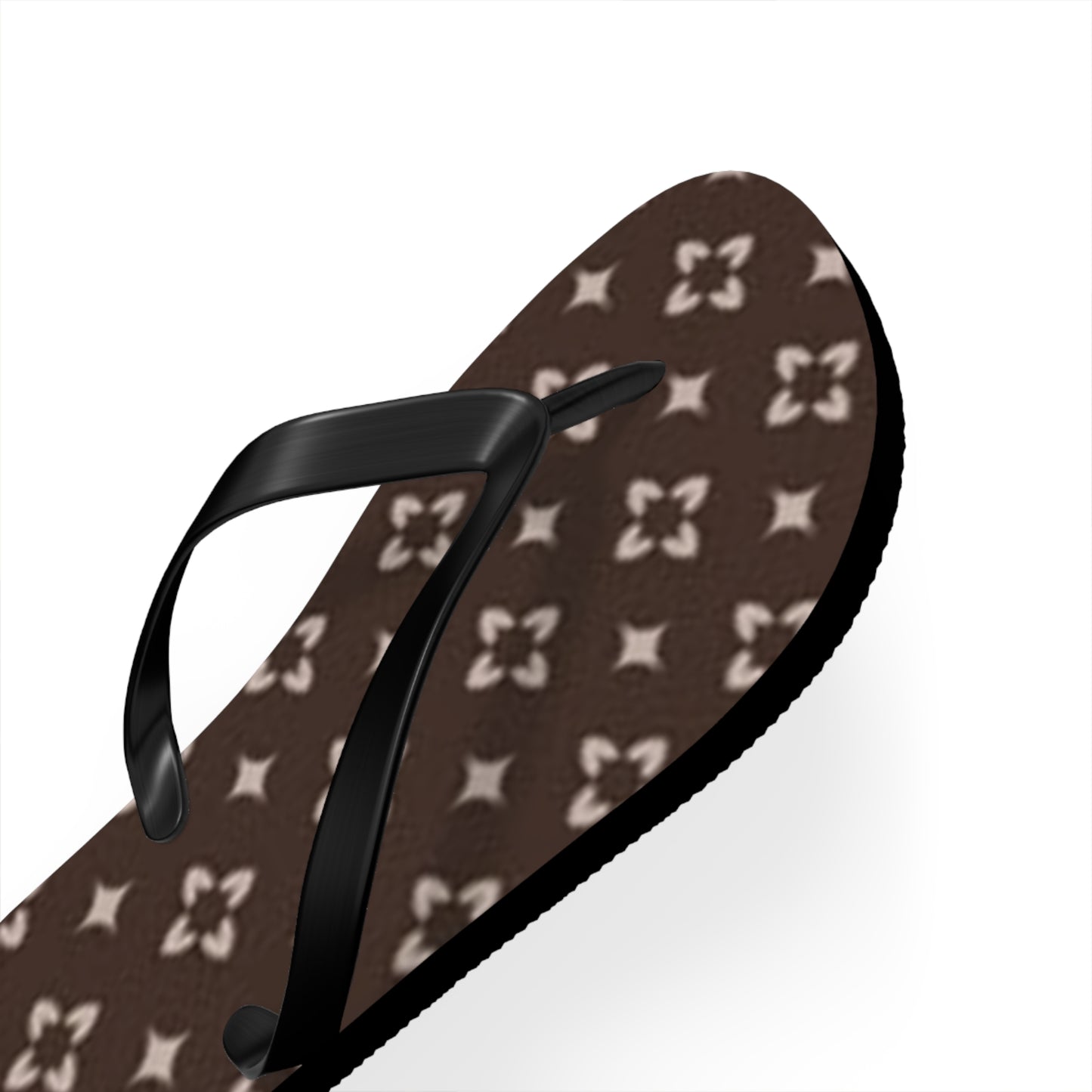 Brown And White Monogram Flip Flops, Sandals Slides, Summer Footwear, Brand New