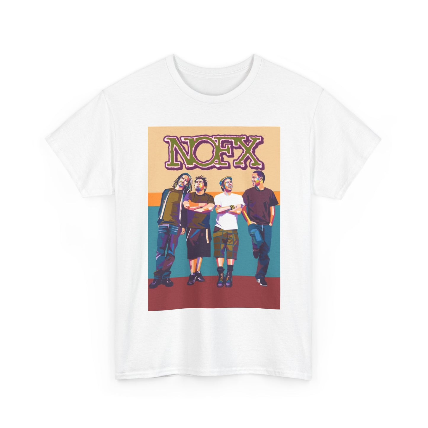 NOFX T-shirt punk pop vintage art graphic retro Unisex Heavy Cotton Tee