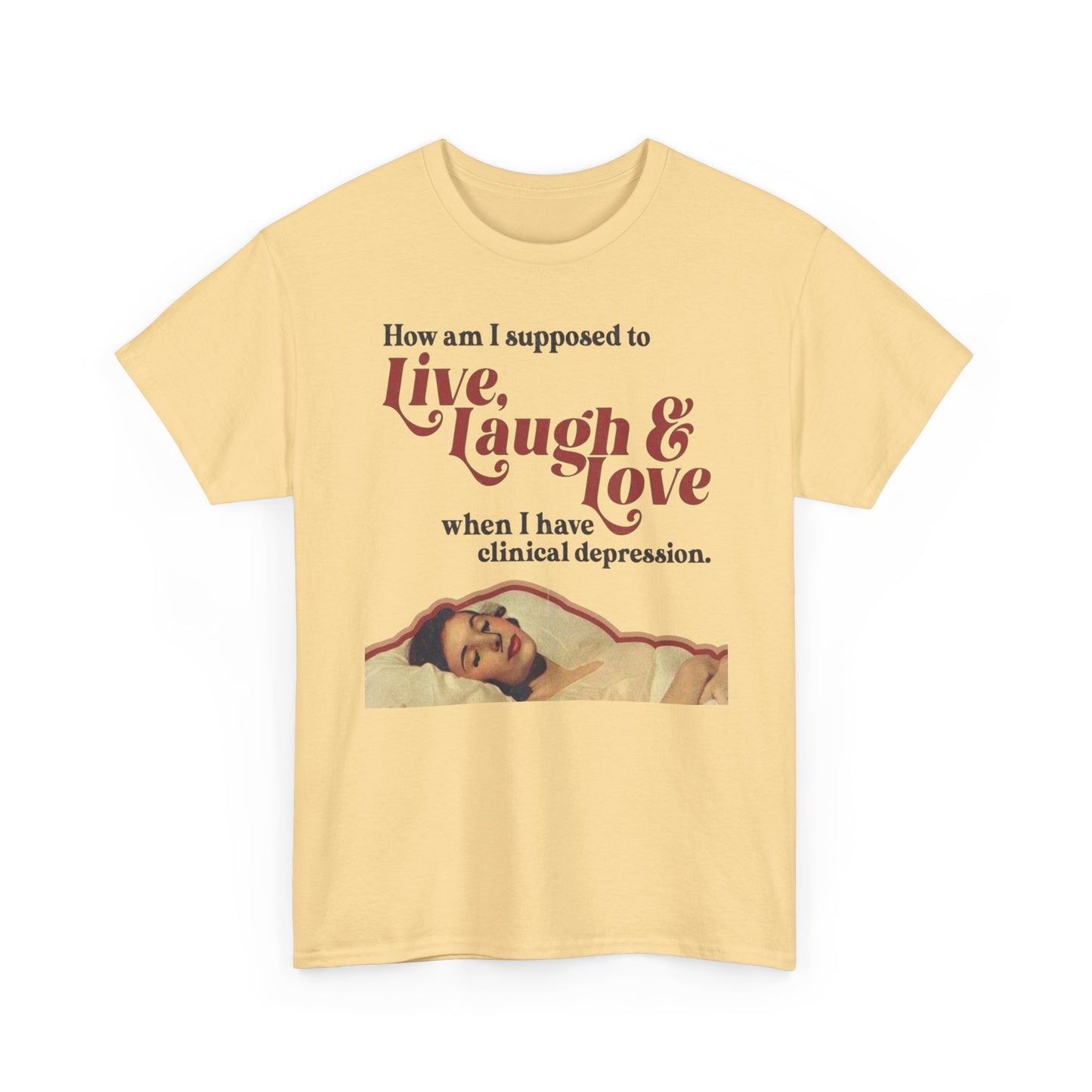 Live Laugh And Love Graphic T-Shirt Women's Heavy Comfy Cotton Tee