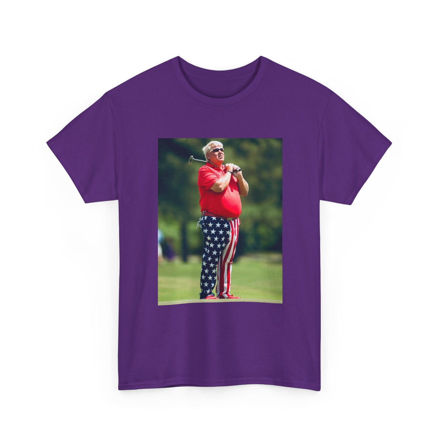 John Daly Tshirt Golf American Flag Masters Tiger woods Unisex Heavy Cotton Tee