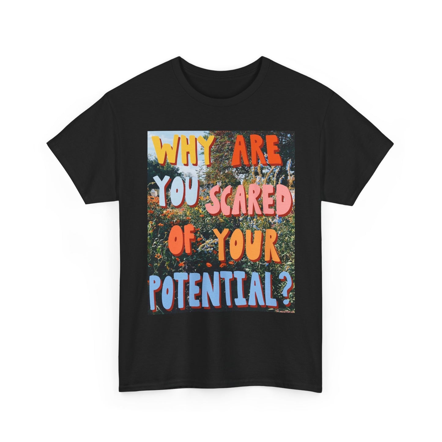 Why Are You Scared Of Your Potential Graphic T Shirt Unisex Heavy Cotton Tee