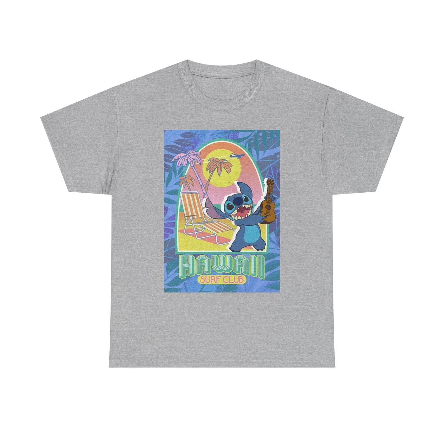 Hawaiian Surf Club Graphic T Shirt Retro Cartoon Unisex Heavy Cotton Tee