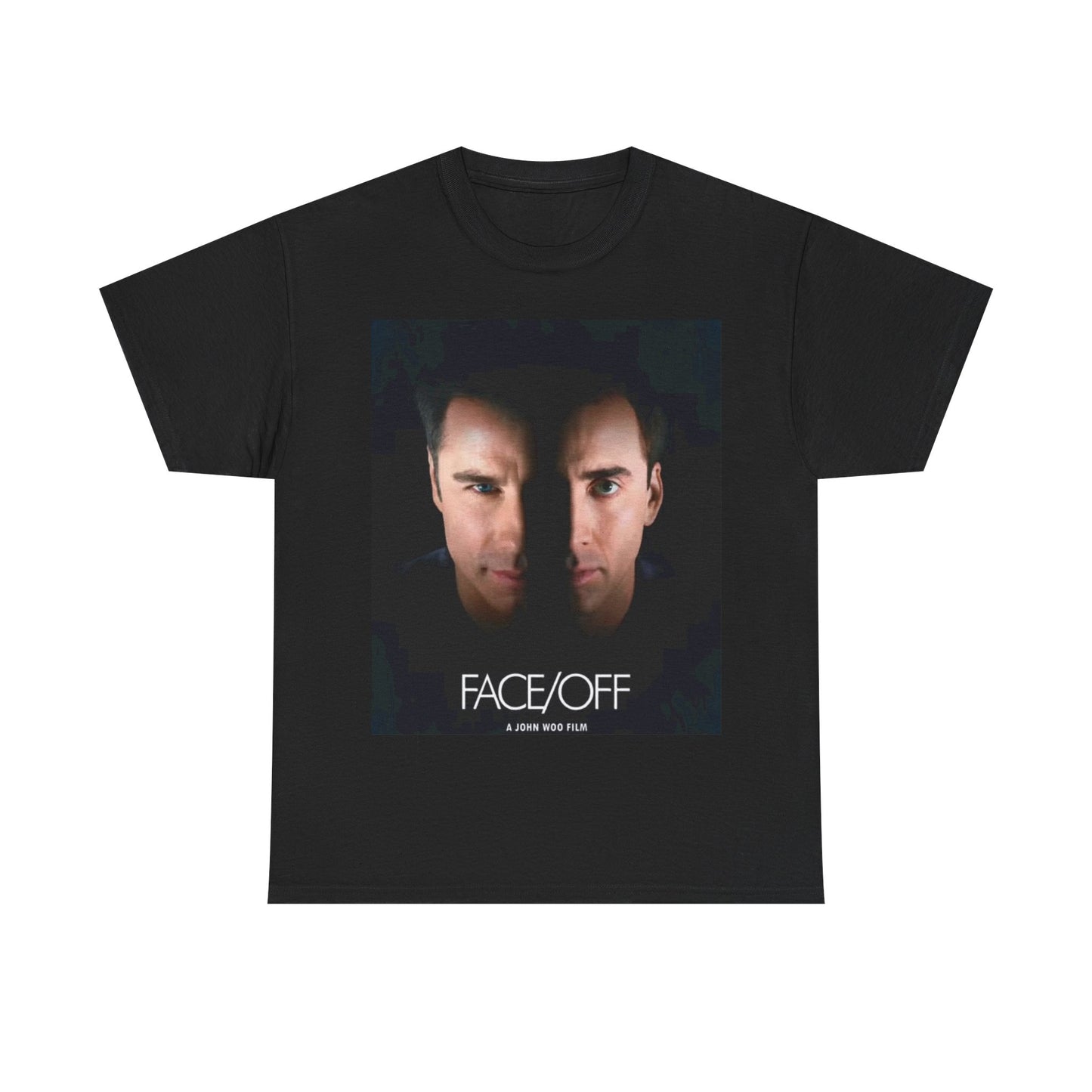 Faceoff Tshirt Cage Travolta Retro Movie Vintage Unisex Heavy Cotton Tee