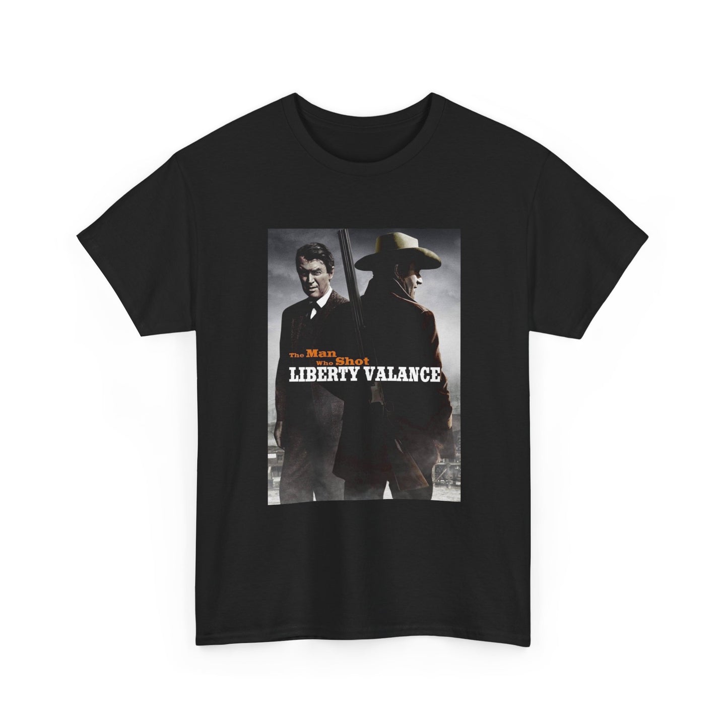 The Man Who Shot Liberty Valance Tshirt Vintage Poster Unisex Heavy Cotton Tee 1