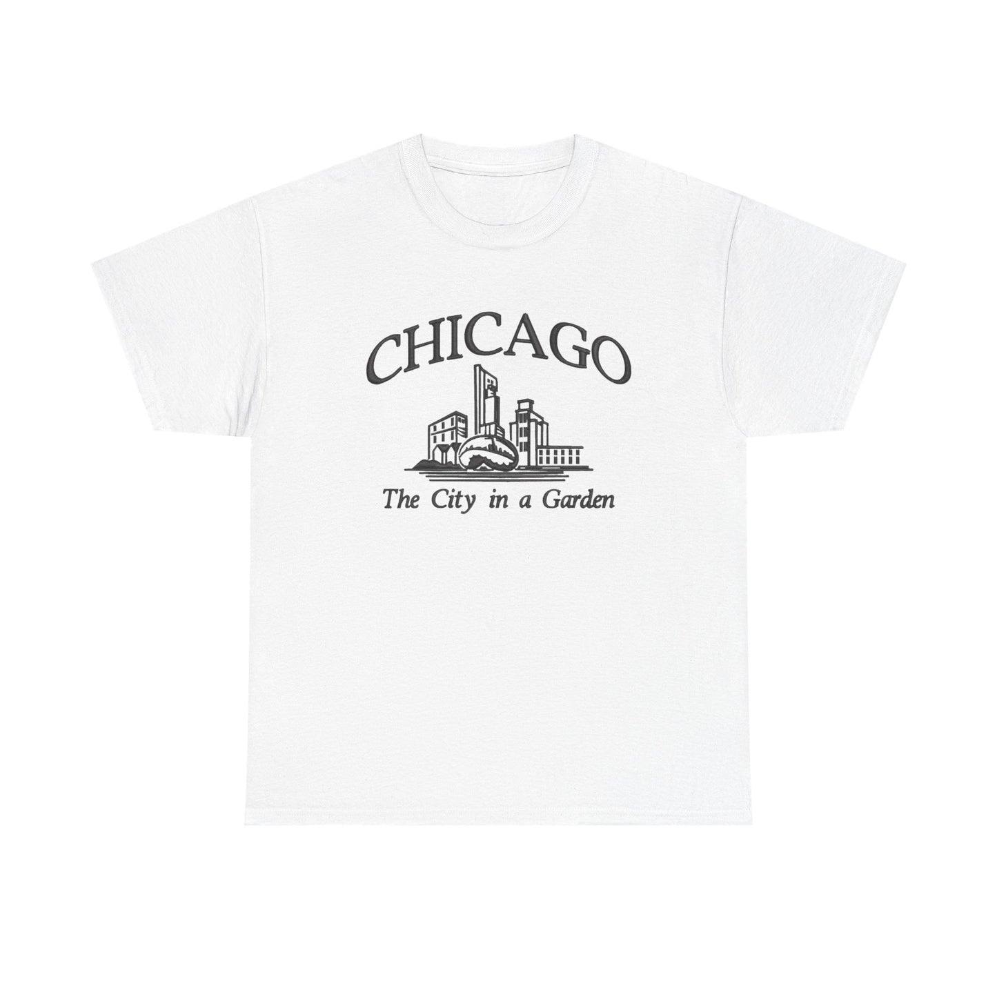 Chicago The City In A Garden Graphic T Shirt NEW Unisex Heavy Cotton Tee