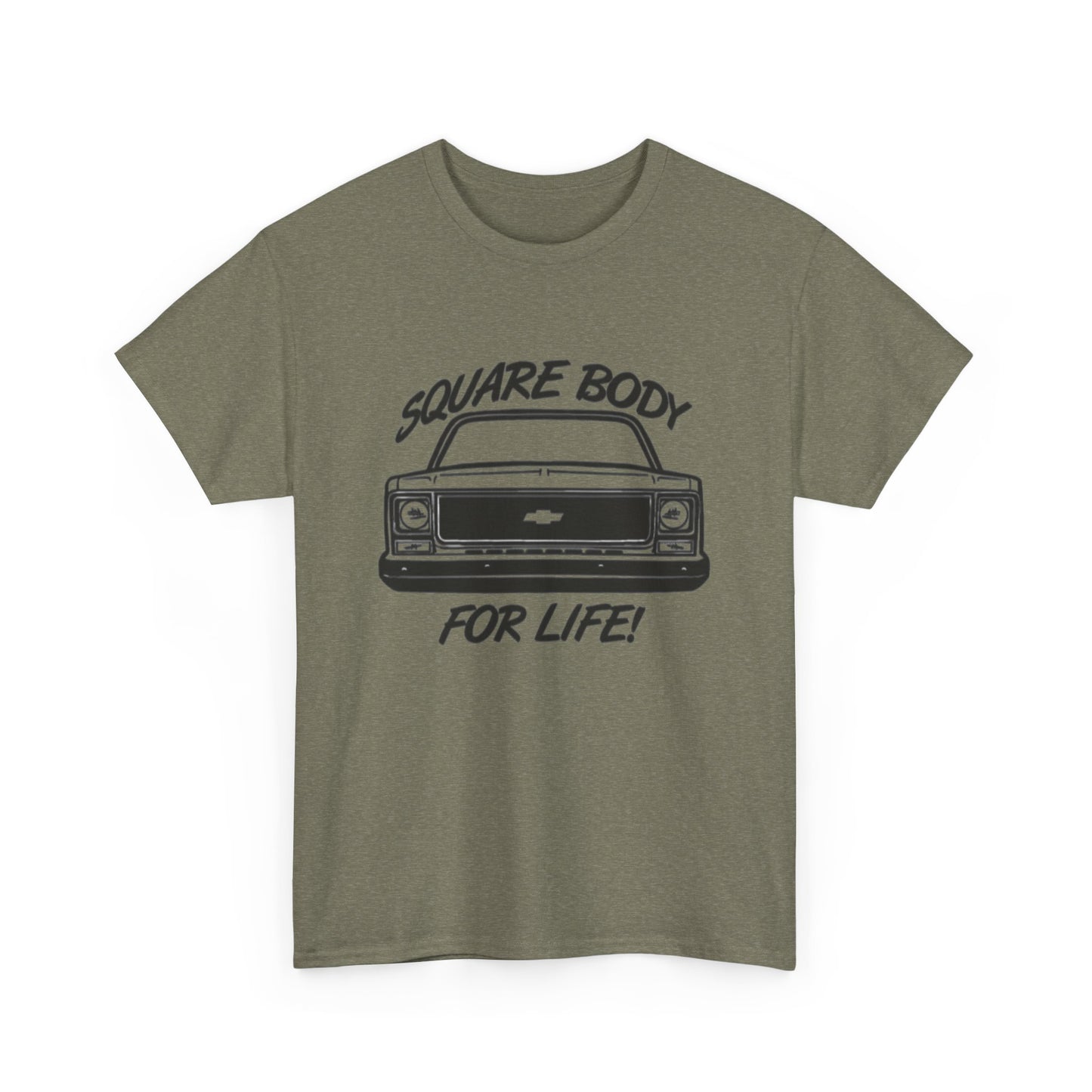Squarebody For Life Chevy Graphic T Shirt Unisex Heavy Cotton Tee NEW