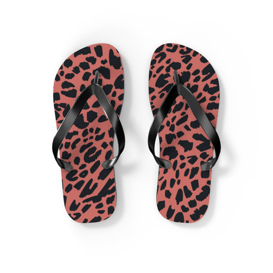 Pink Animal Beach Sandals, Slides for Summer, Flip Flops, Water Resistant