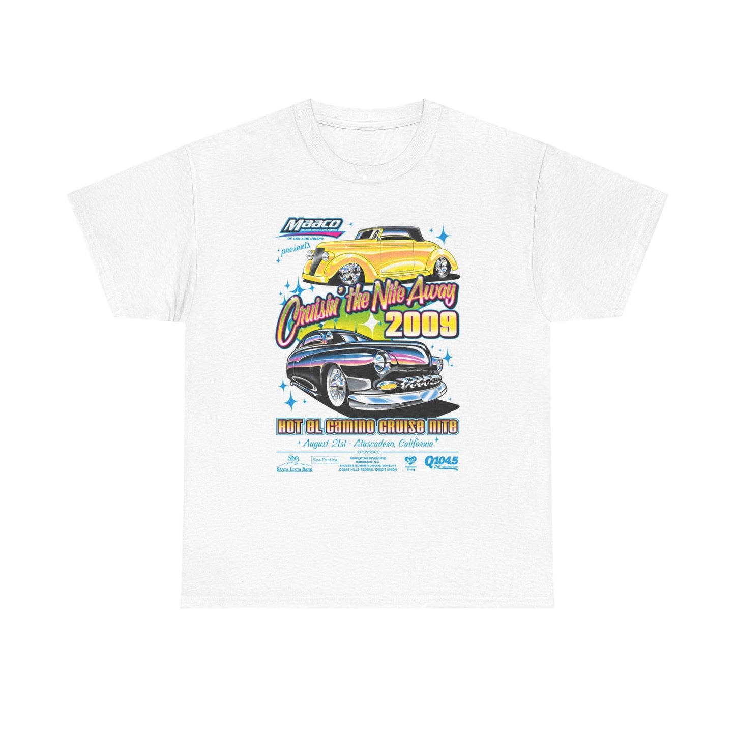 Retro Muscle Car Show Cruise In Graphic T Shirt Unisex Heavy Cotton Tee 9