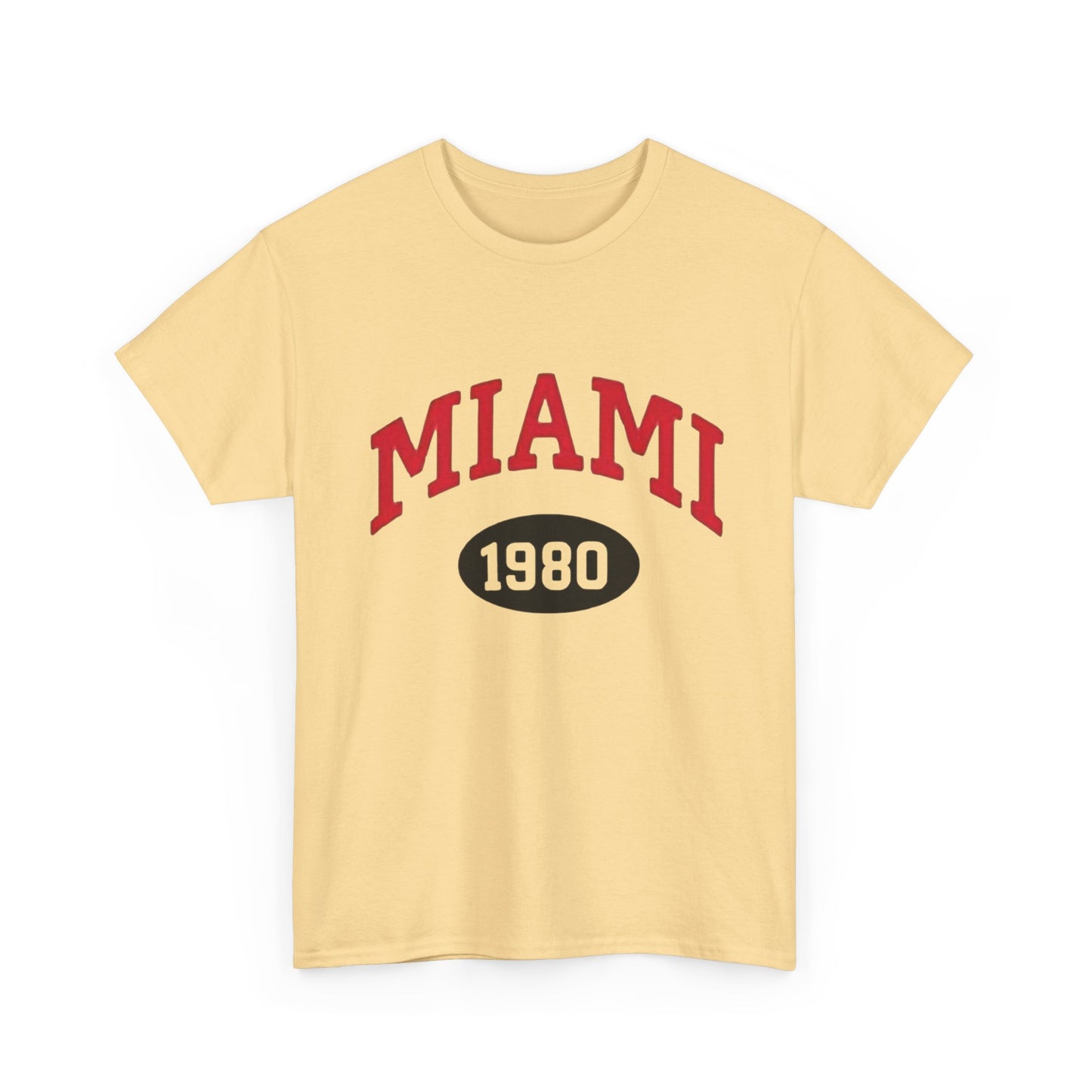 Miami 1980's Graphic T Shirt NEW Unisex Heavy Cotton Tee