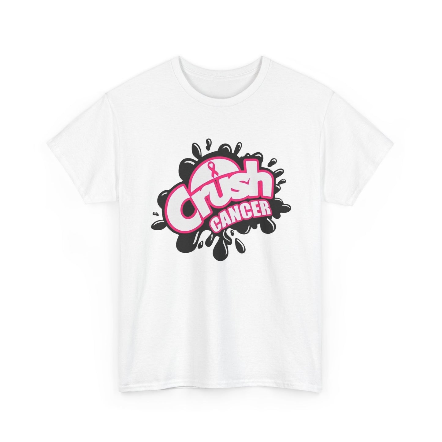 Crush Cancer Graphic T Shirt Awareness Soda Logo Unisex Heavy Cotton Tee