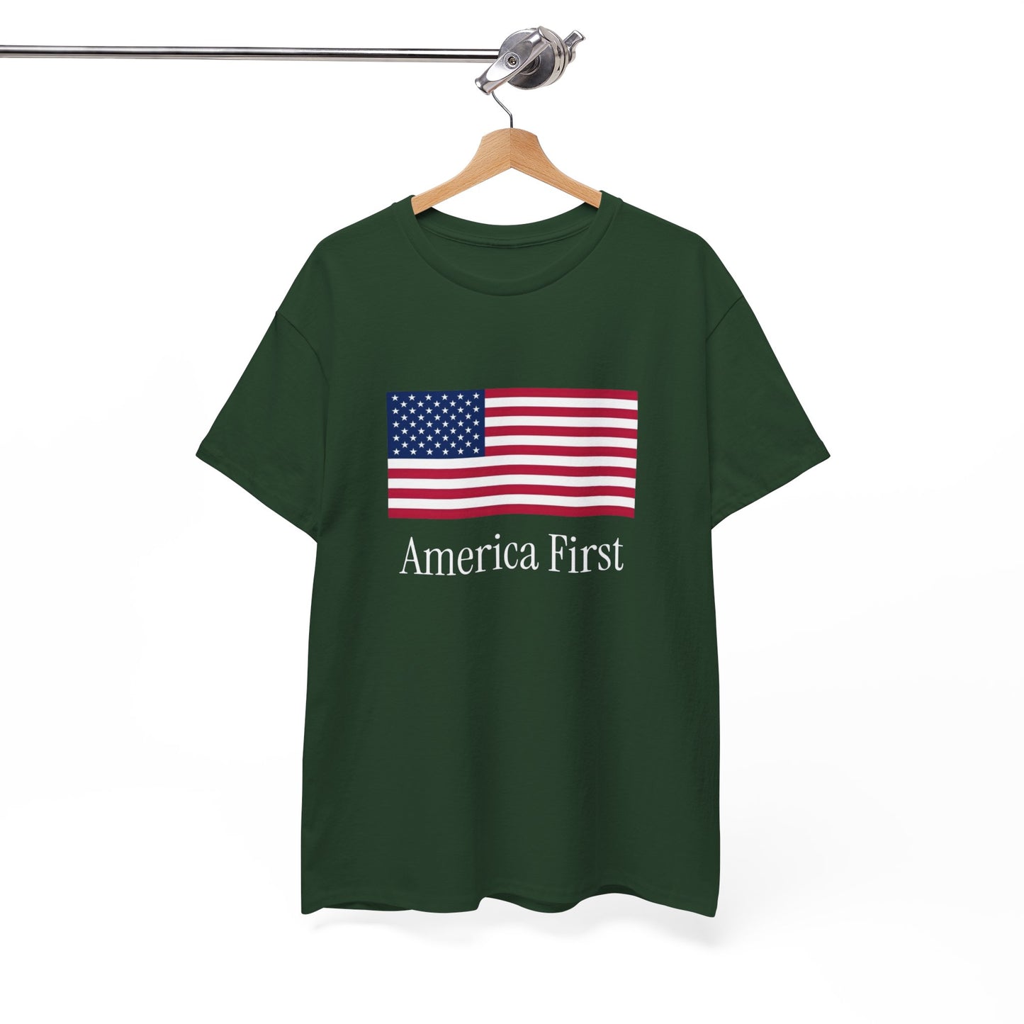 America First USA Flag Graphic T Shirt Heavy Cotton Tee NEW ADULT UNISEX