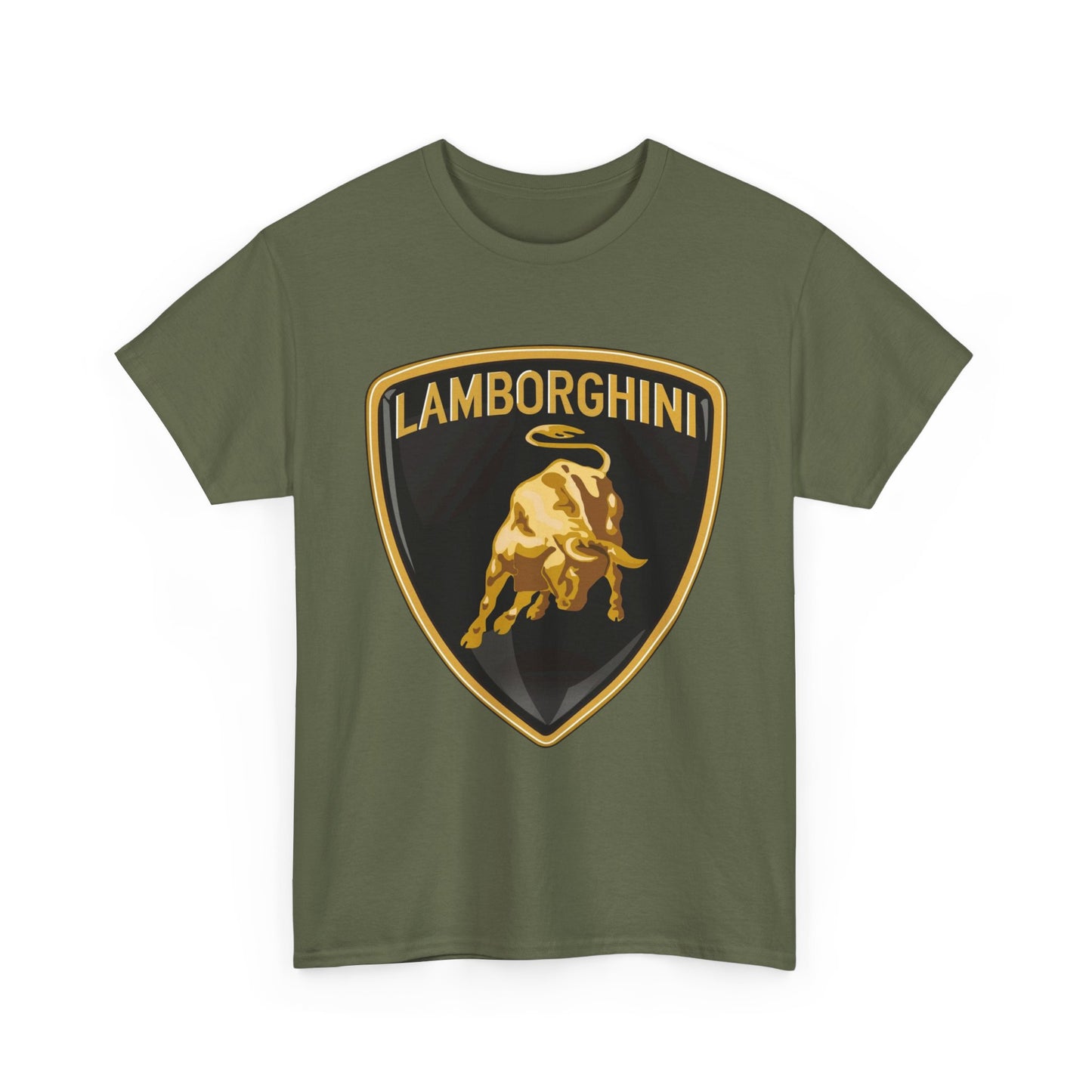 Lamborghini Graphic T Shirt Vintage Logo Retro Unisex Heavy Cotton Tee