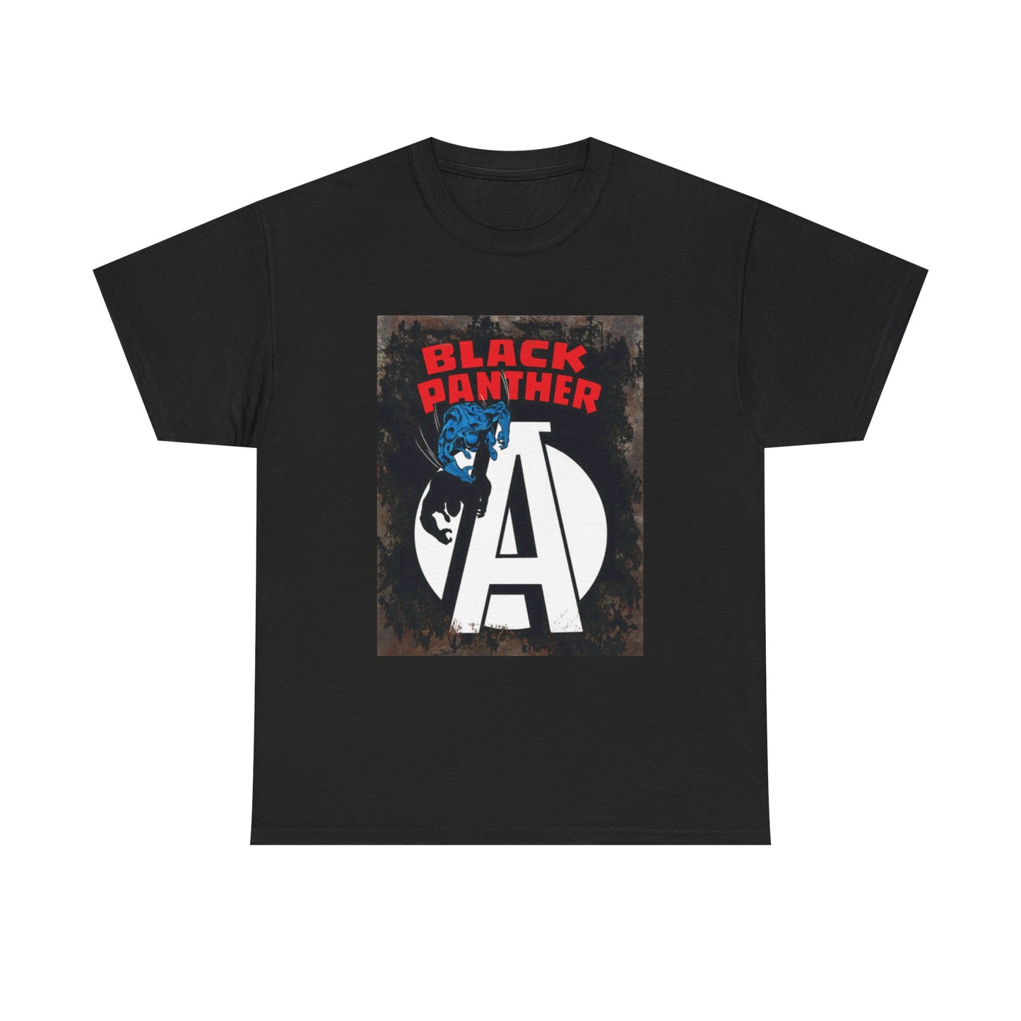 Black Panther Tshirt Retro Movie Poster Superhero Unisex Heavy Cotton Tee