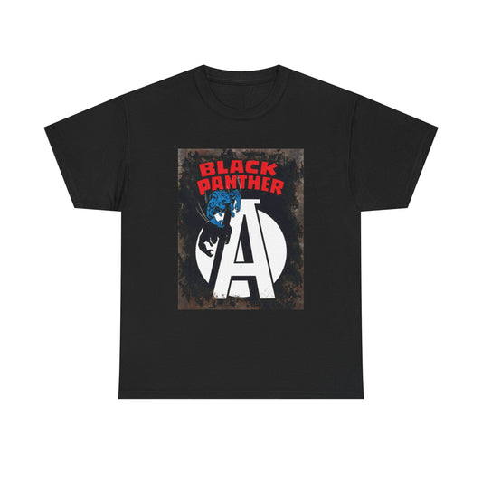 Black Panther Tshirt Retro Movie Poster Superhero Unisex Heavy Cotton Tee