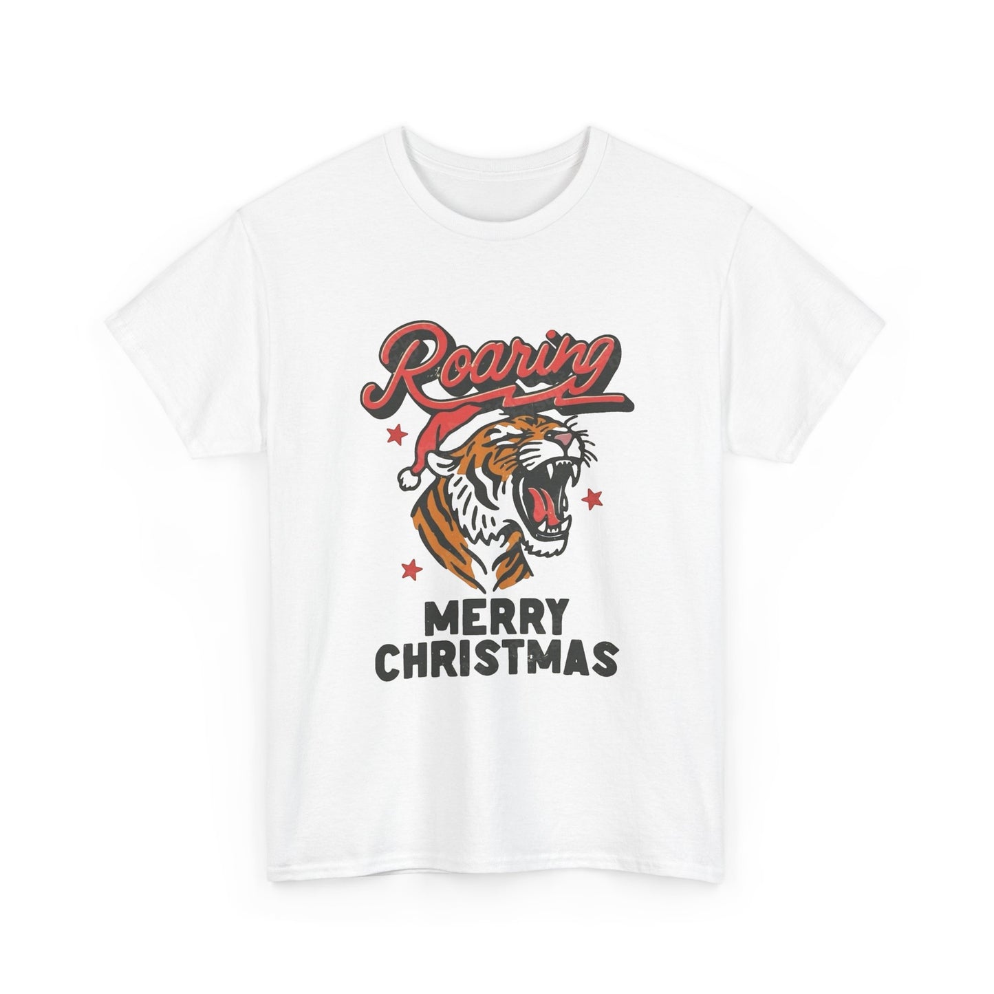 Roaring Merry Christmas Graphic T Shirt NEW Unisex Heavy Cotton Tee