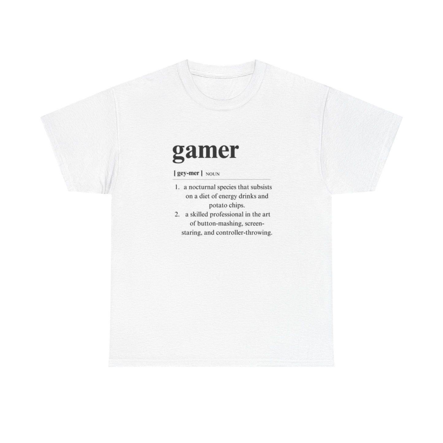 Gamer Graphic T Shirt Funny Video Games Unisex Heavy Cotton Tee