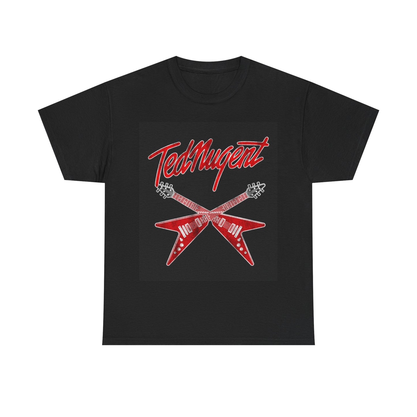 Ted Nugent Tshirt Vintage guitar rock band 80s American Unisex Heavy Cotton Tee