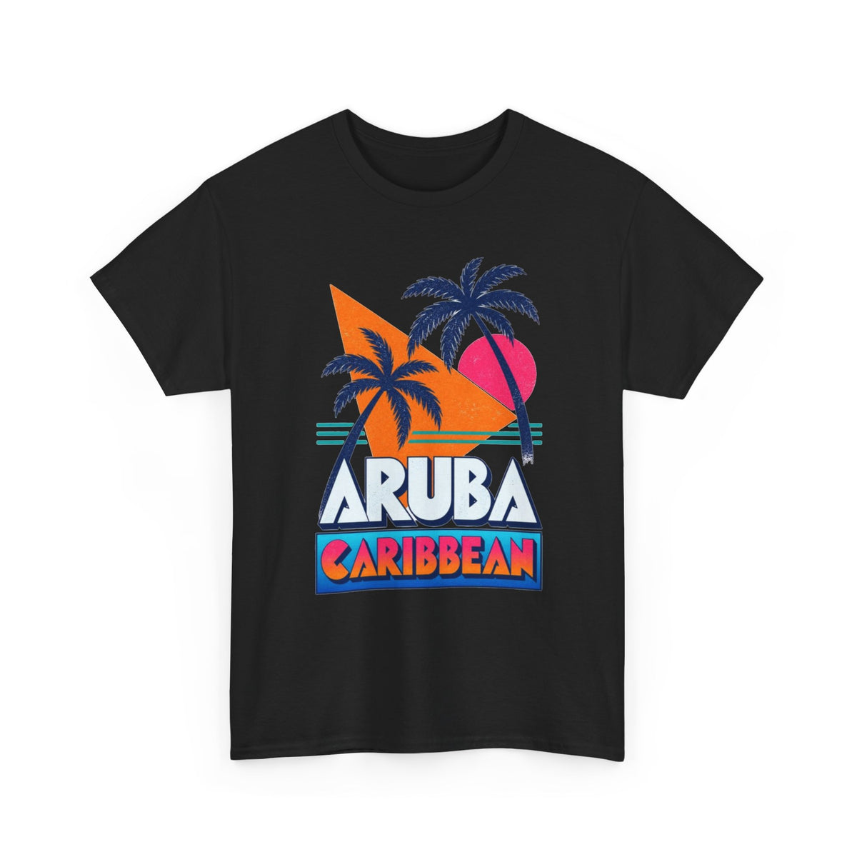 Aruba Caribbean Palm Tree Graphic T-Shirt Men's Graphic Tee