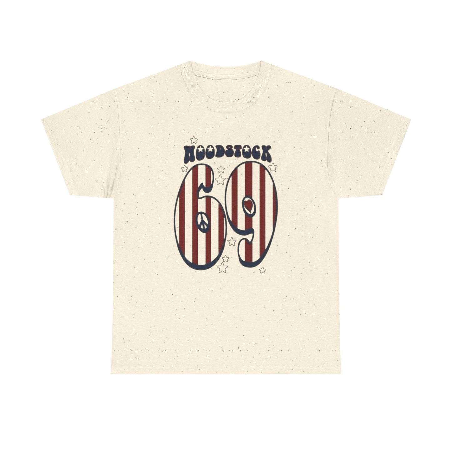 Woodstock 69 Retro Graphic T-Shirt Cotton Tee New Gift Vintage