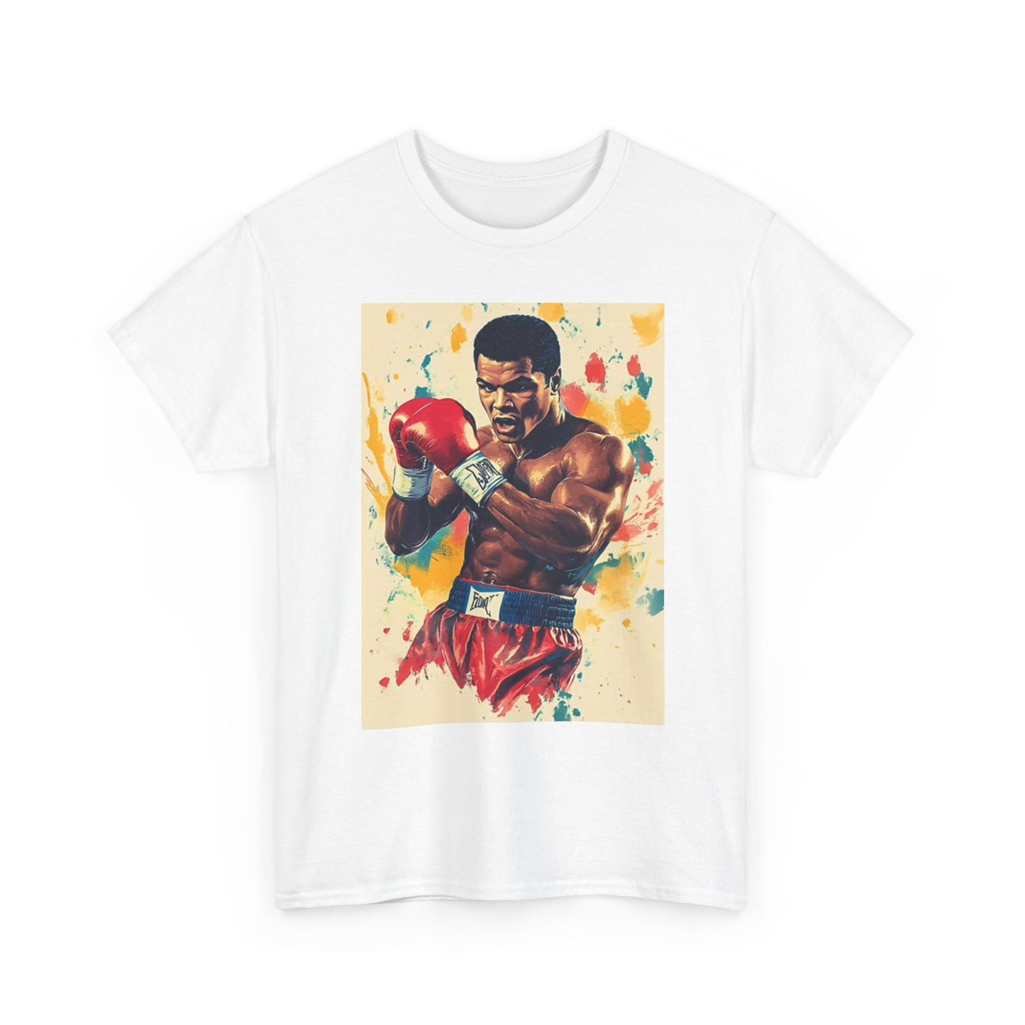 Muhammed Ali Graphic T Shirt Retro Boxing Painting Unisex Heavy Cotton Tee