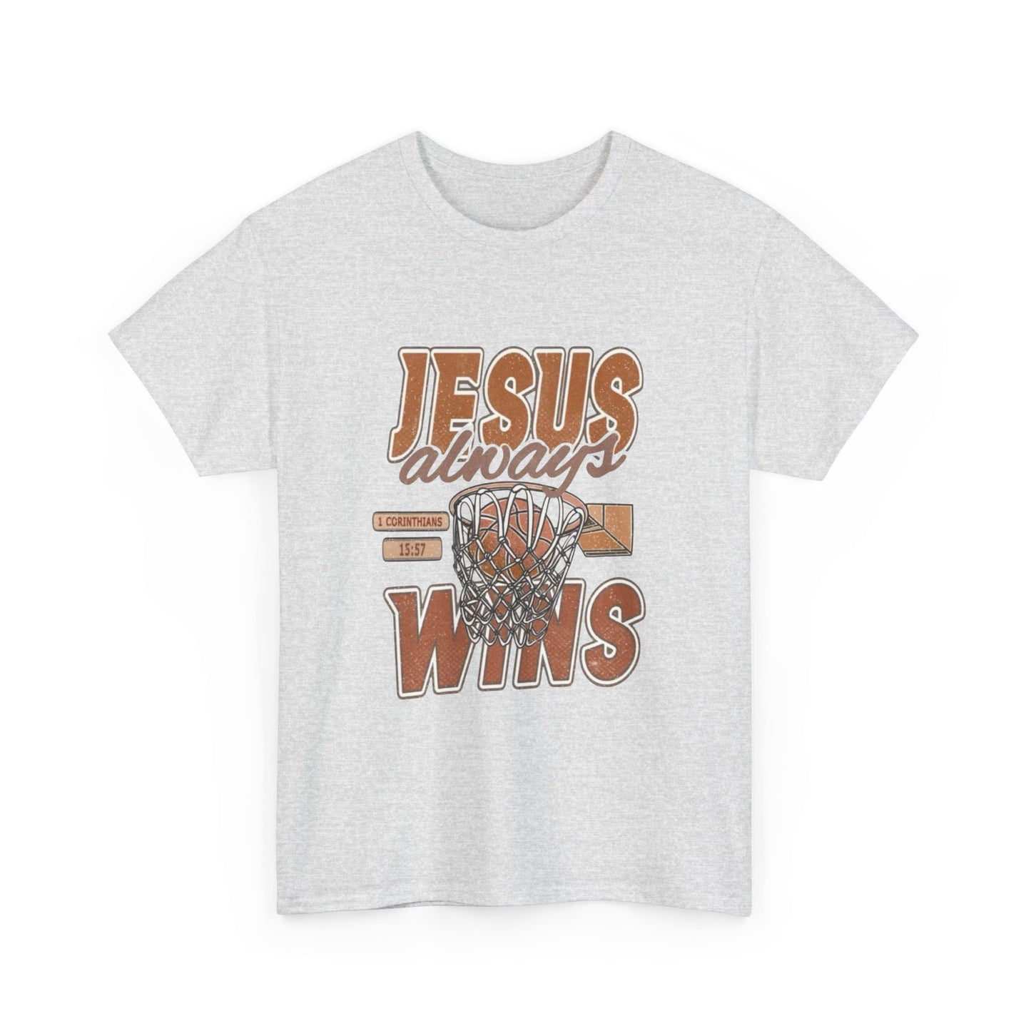 Jesus Always Wins Graphic T Shirt Unisex Heavy Cotton Tee