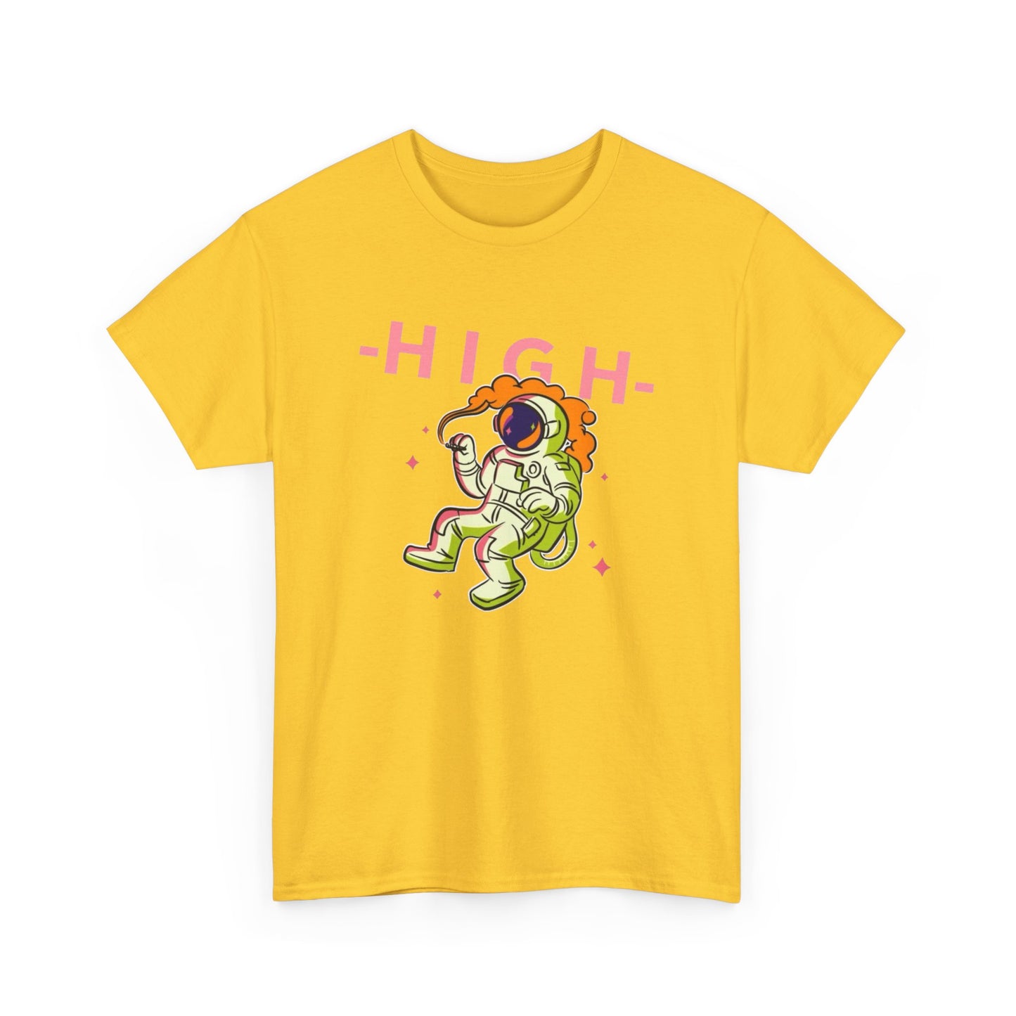 High In Space Graphic T Shirt NEW Adult Unisex Heavy Cotton Tee