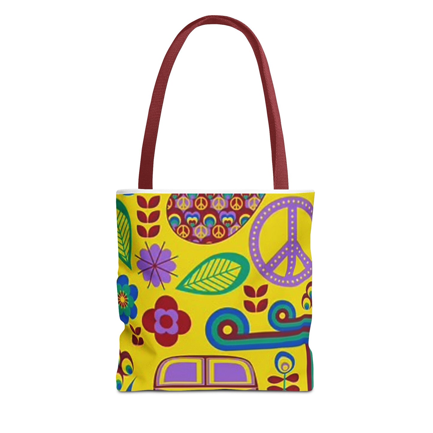 Peace And Love Multi Color BRAND NEW MODERN Tote Bag (AOP)