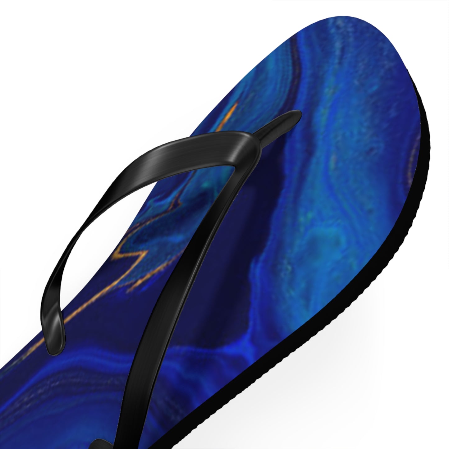Blue Marble Flip Flops, Sandals Slides, Summer Footwear, Brand New