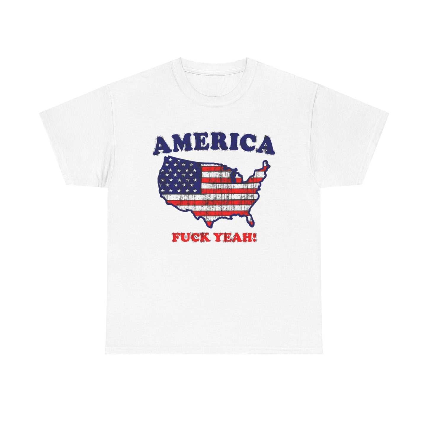 America Hell Yeah Funny Graphic T Shirt Unisex Heavy Cotton Tee