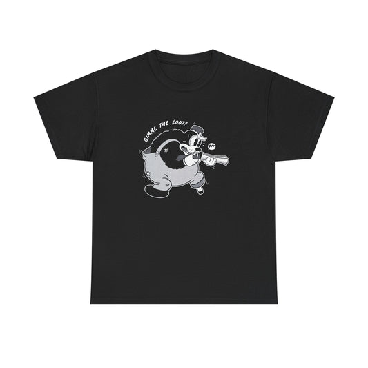 Gimme The Loot Vintage Cartoon Graphic T Shirt Unisex Heavy Cotton Tee