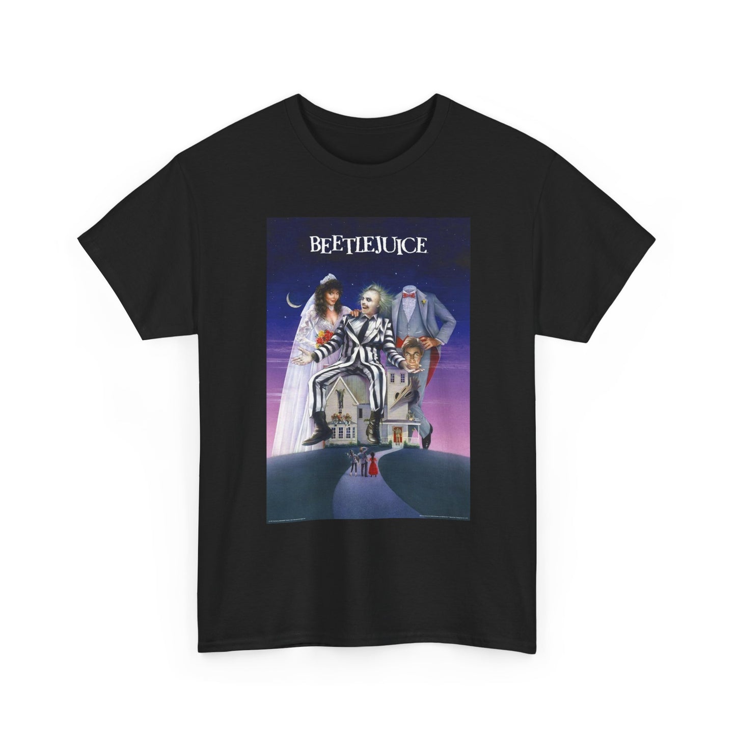 Beetlejuice Graphic T Shirt Retro Poster Movie Unisex Heavy Cotton Tee