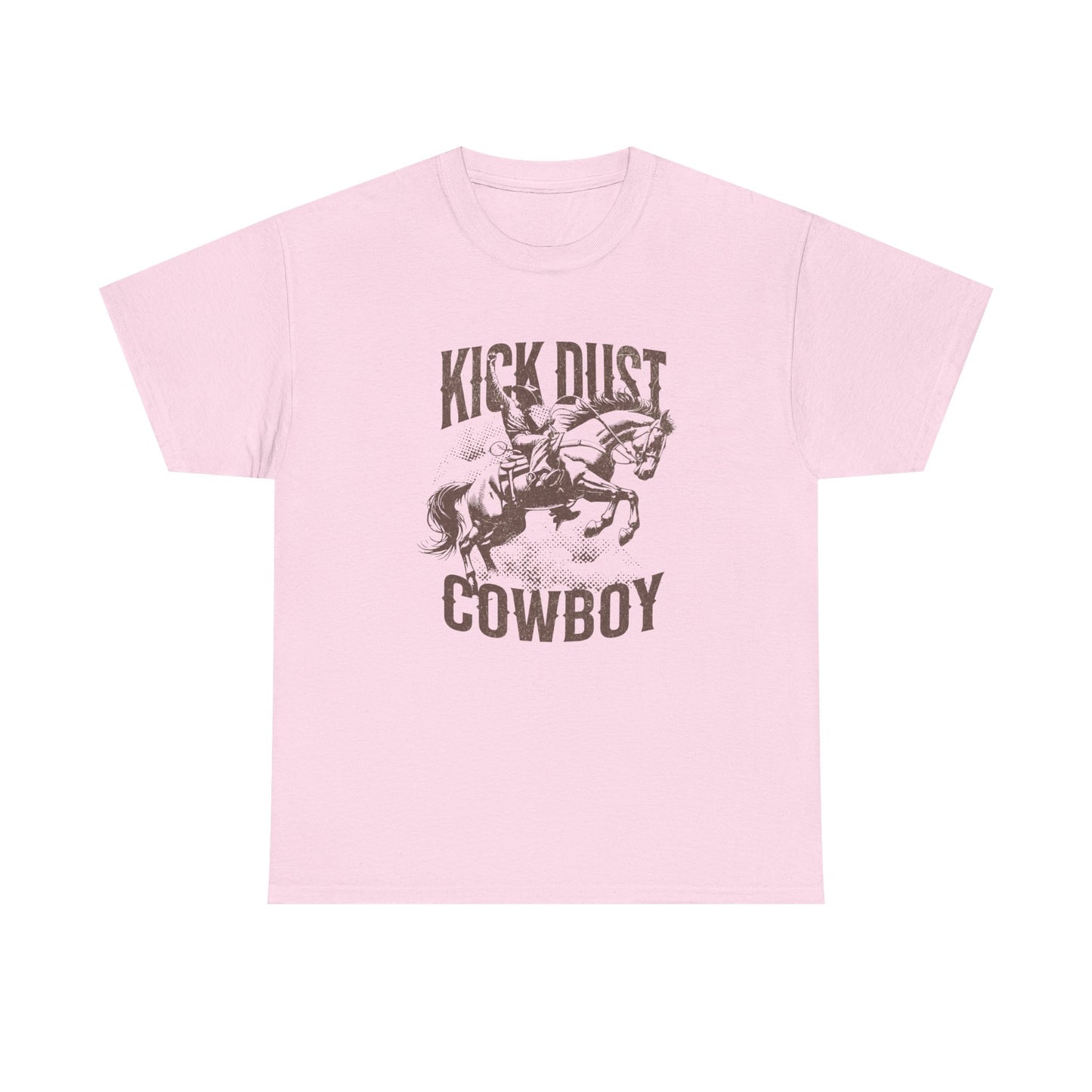 Kick Dust Cowboy Graphic T Shirt Womens Heavy Cotton Tee