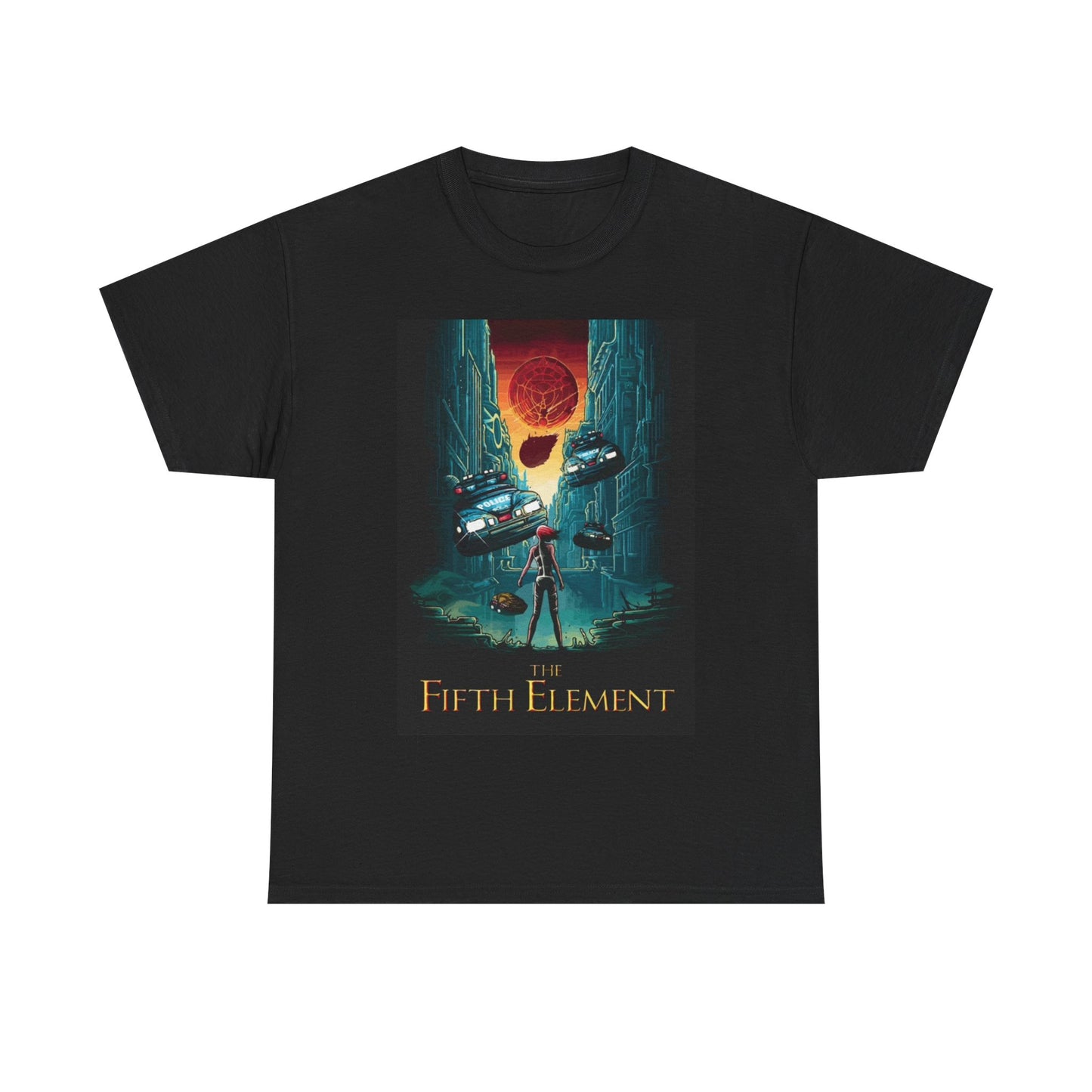 The Fifth Element Tshirt Vintage SCI FI Retro Movie Unisex Heavy Cotton Tee