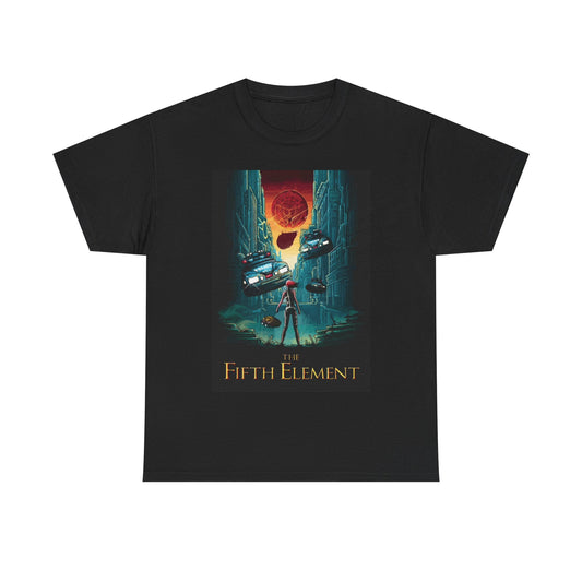 The Fifth Element Tshirt Vintage SCI FI Retro Movie Unisex Heavy Cotton Tee