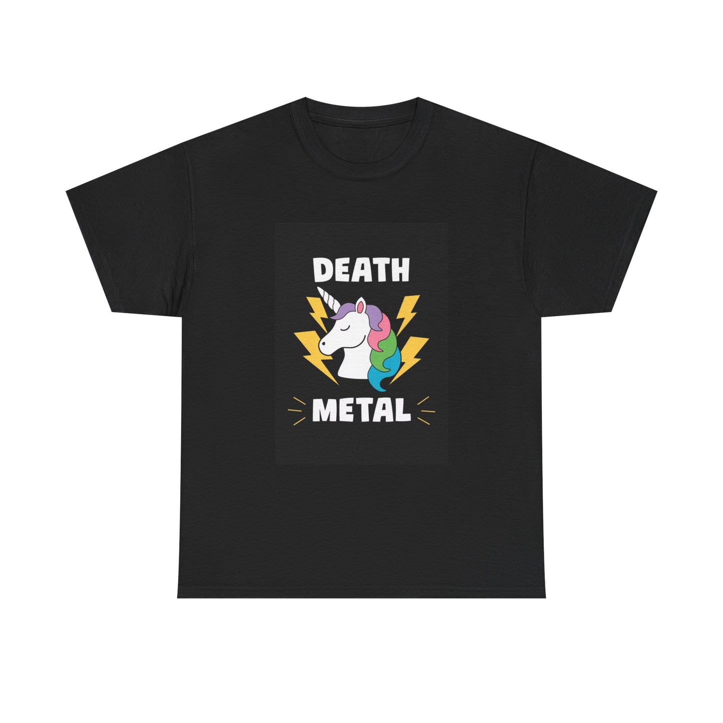 Death metal T-shirt funny unicorn horse perfect gift Unisex Heavy Cotton Tee