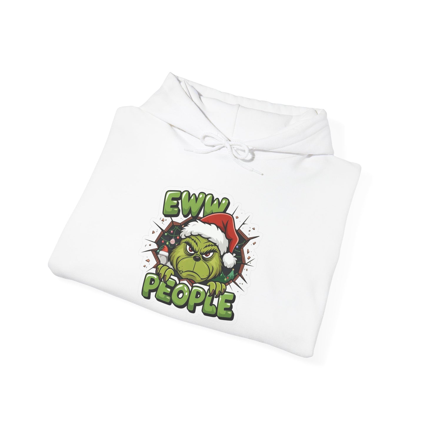 Eww People Grinch Christmas Graphic Hoodie Unisex Heavy Blend™ Hooded Sweatshirt