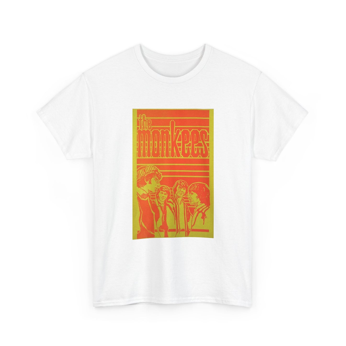 The Monkees Tshirt Vintage Poster Rock 70s Retro Graphic Unisex Heavy Cotton Tee