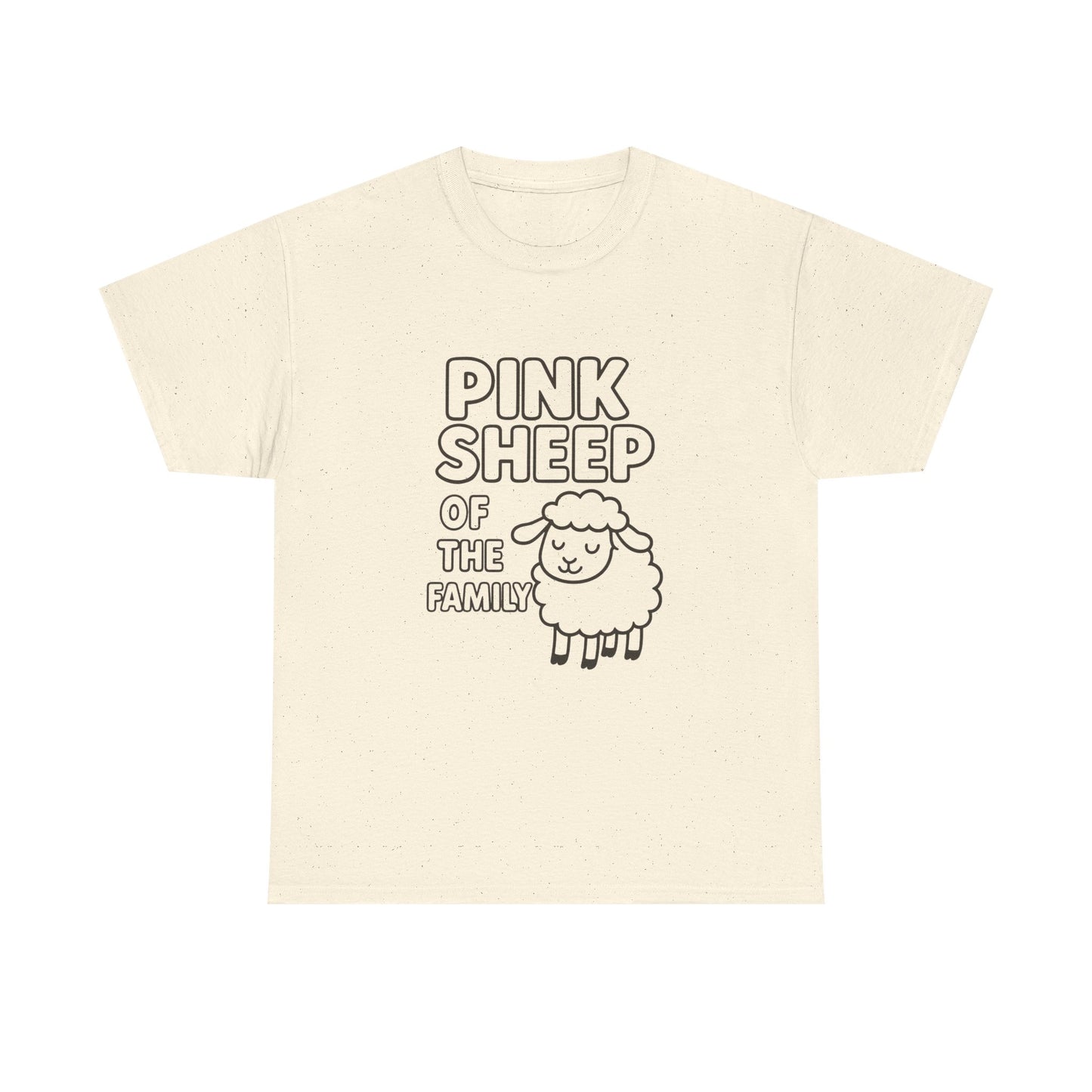 Pink Sheep Of The Family Graphic T Shirt NEW ADULT Heavy Cotton Tee