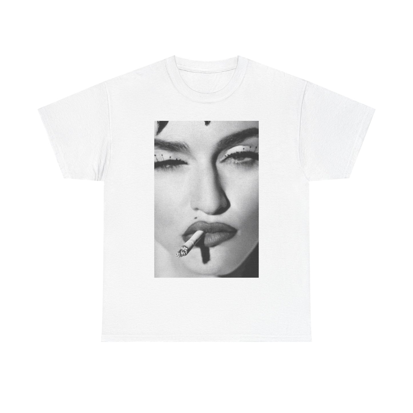 Madonna Tshirt Vintage Cigarette Poster Retro Queen Unisex Heavy Cotton Tee