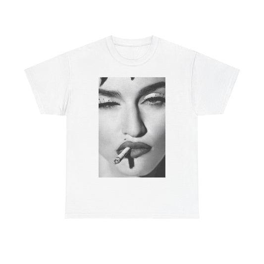 Madonna Tshirt Vintage Cigarette Poster Retro Queen Unisex Heavy Cotton Tee