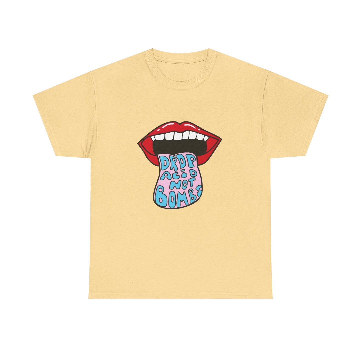 Drop Acid Not Bombs Graphic T Shirt Unisex Heavy Cotton Tee