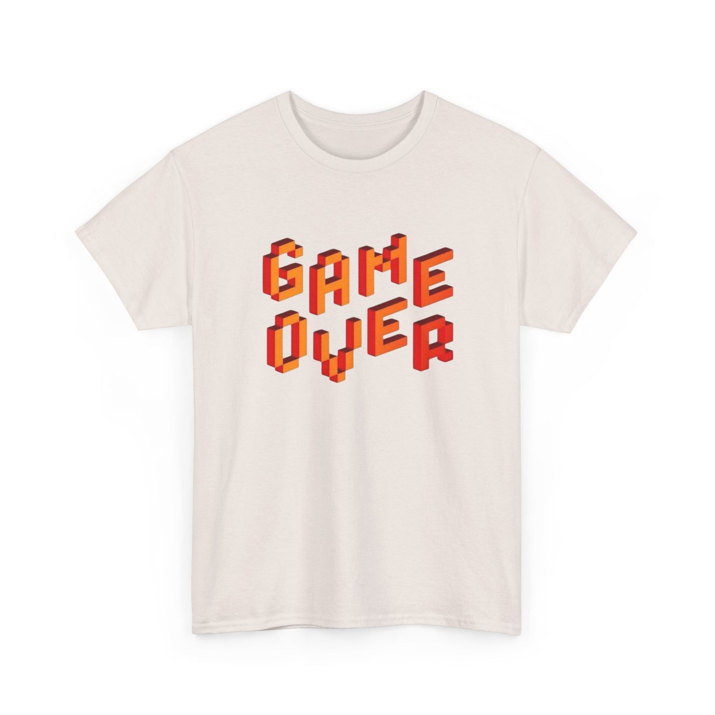 Game Over Retro Gaming Graphic T Shirt NEW GIFT Unisex Heavy Cotton Tee