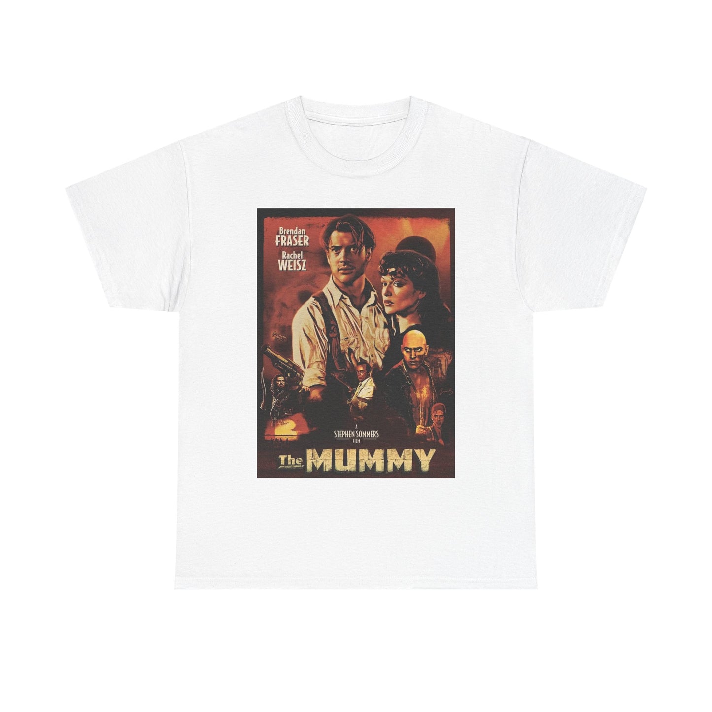 The Mummy T Shirt Egypt Retro Movie Poster 90s Unisex Heavy Cotton Tee