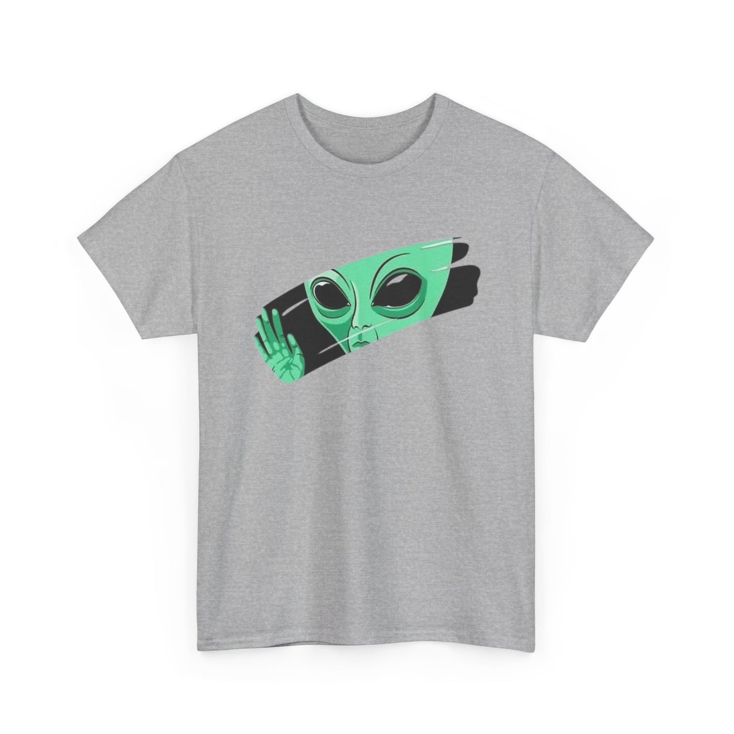 Aliens Watching Us Graphic T Shirt Men's Heavy Cotton Tee