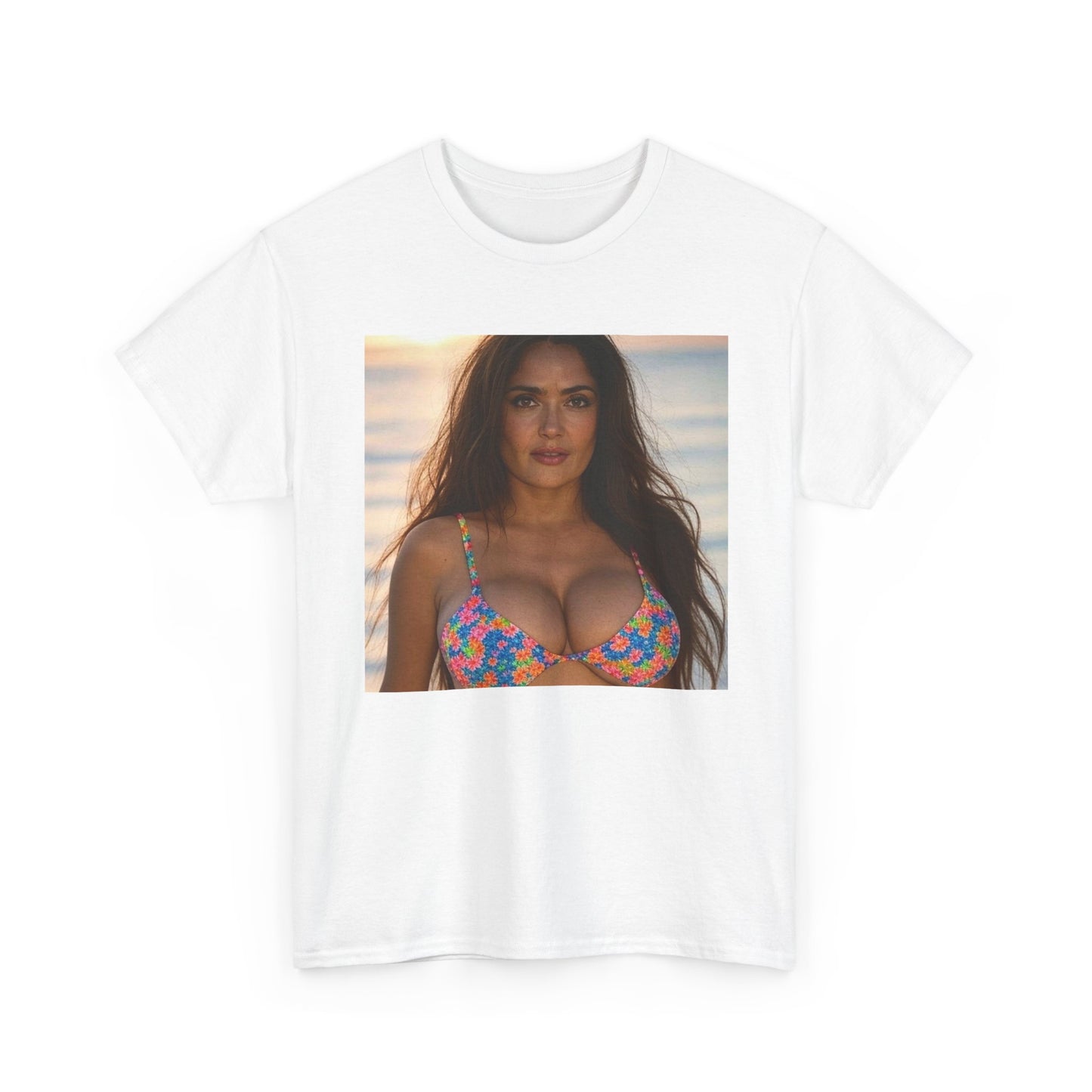 Salma Hayek Model Graphic T-Shirt Gift NEW Unisex Heavy Cotton Tee
