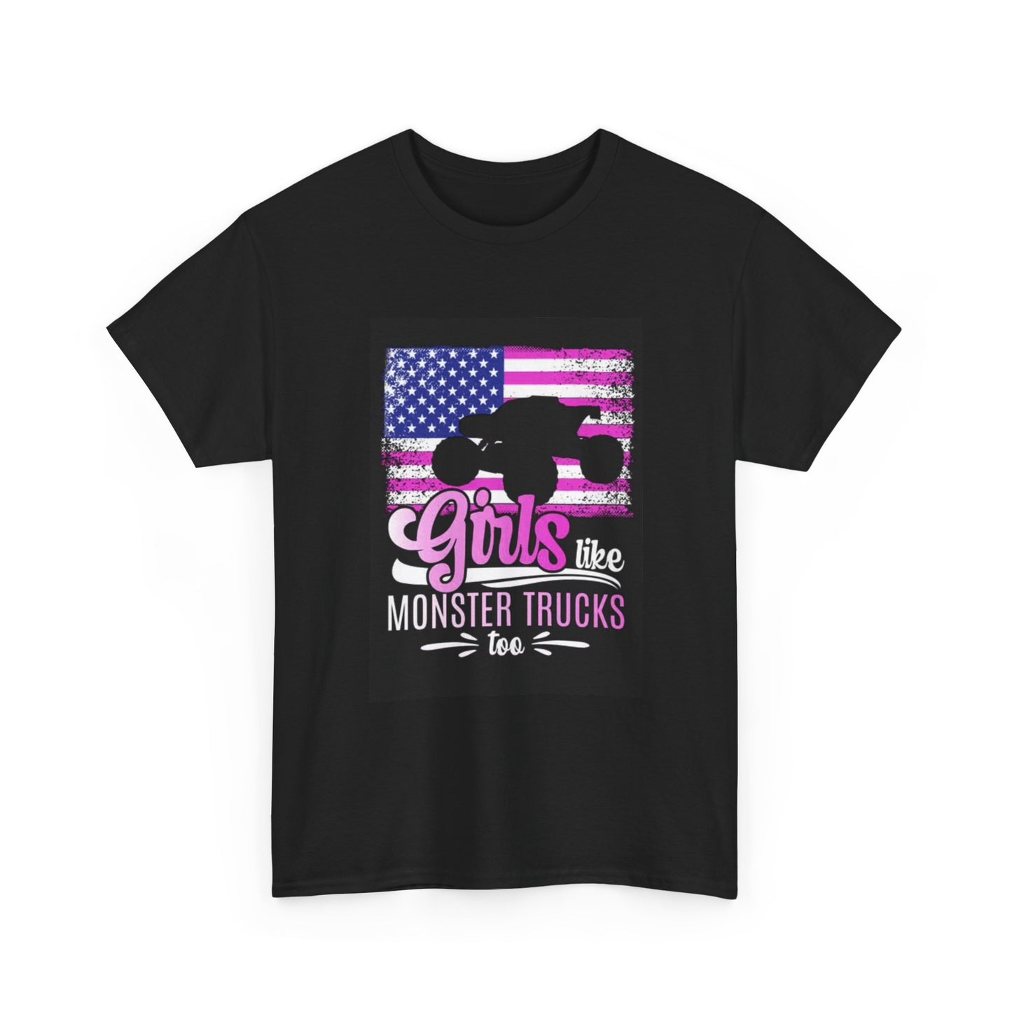 Girls like Monster Trucks Tshirt Retro Country Girly Cute Unisex Heavy Cotton